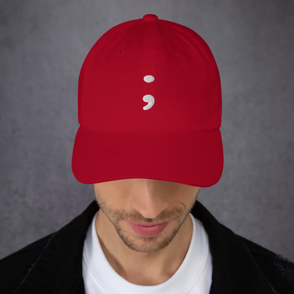 Semicolon Survivor Dad Hat unisex