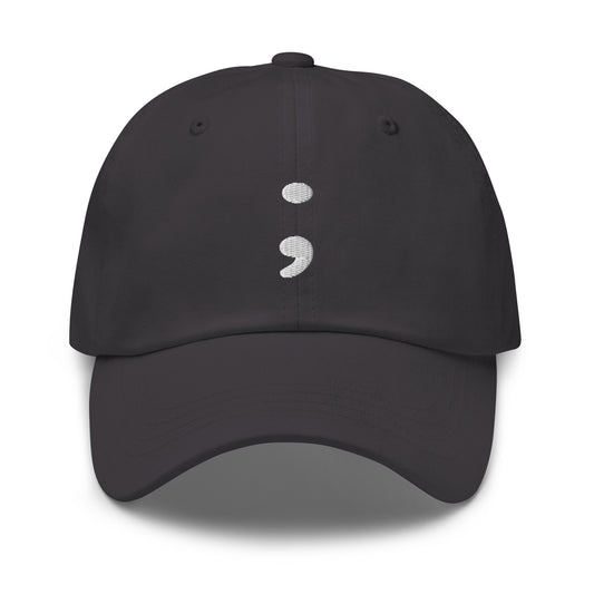 Semicolon Survivor Dad Hat unisex