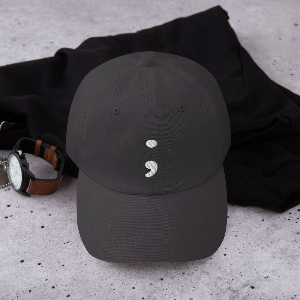 Semicolon Survivor Dad Hat unisex