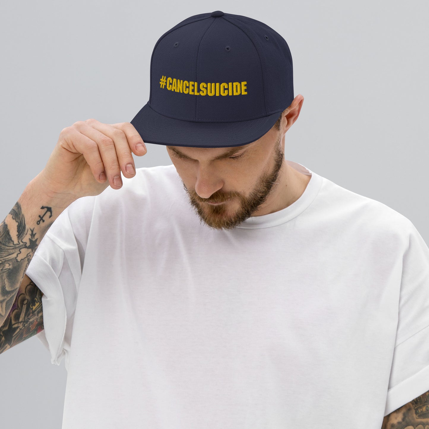 Veteran's Cancel Suicide Snapback Hat