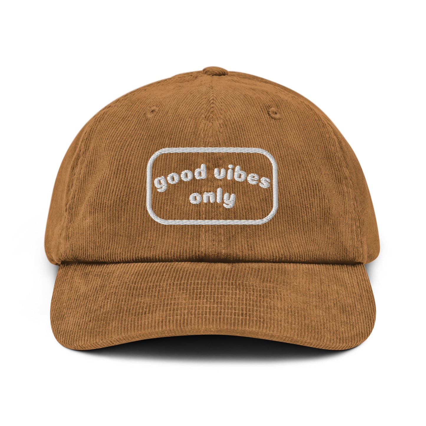 good vibes only Retro Corduroy hat