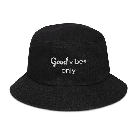 Good Vibes Only Denim bucket hat