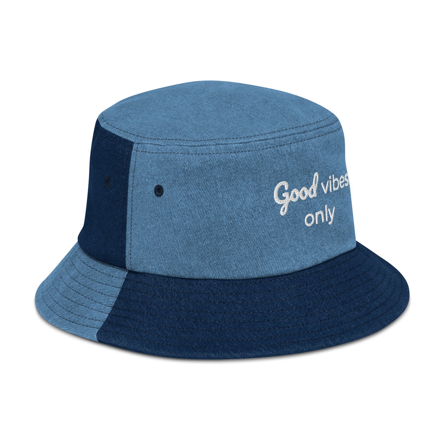 Good Vibes Only Denim bucket hat