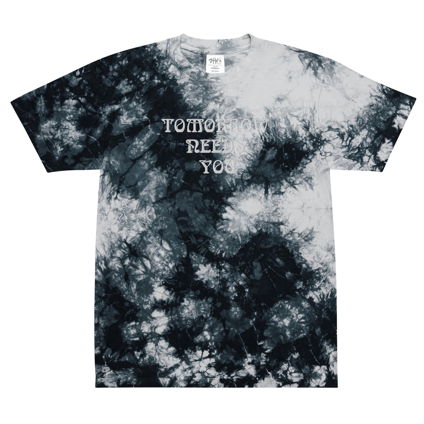 Tomorrow Needs You Oversized tie-dye t-shirt