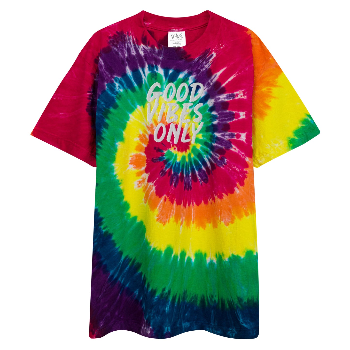 Good Vibes Only 2 Oversized tie-dye t-shirt