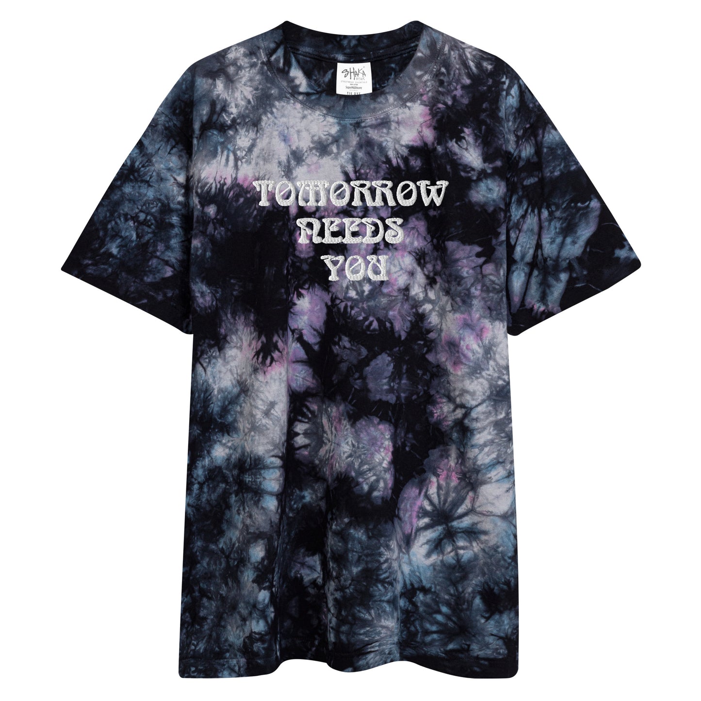 Tomorrow Needs You Oversized tie-dye t-shirt