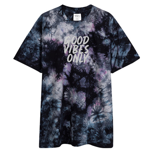 Good Vibes Only 2 Oversized tie-dye t-shirt