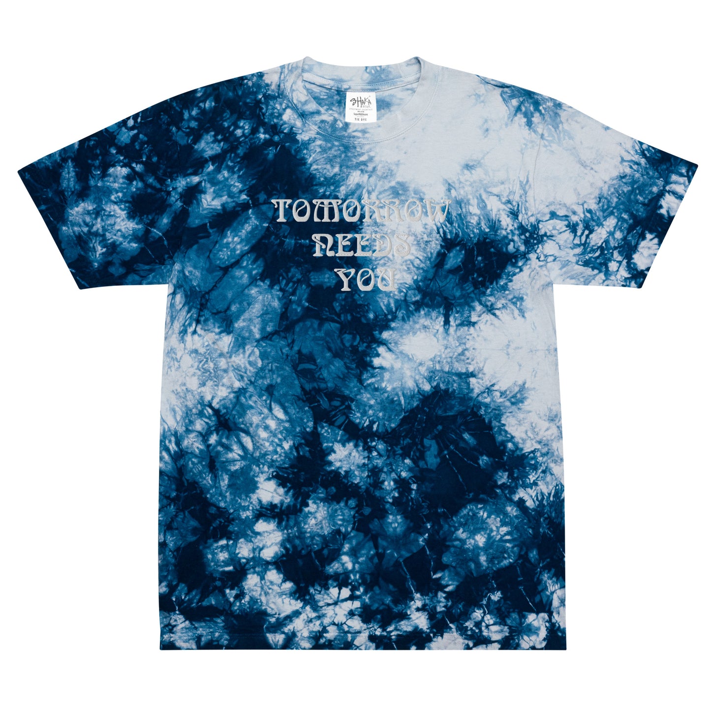 Tomorrow Needs You Oversized tie-dye t-shirt