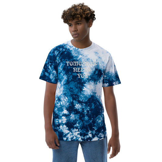 Tomorrow Needs You Oversized tie-dye t-shirt