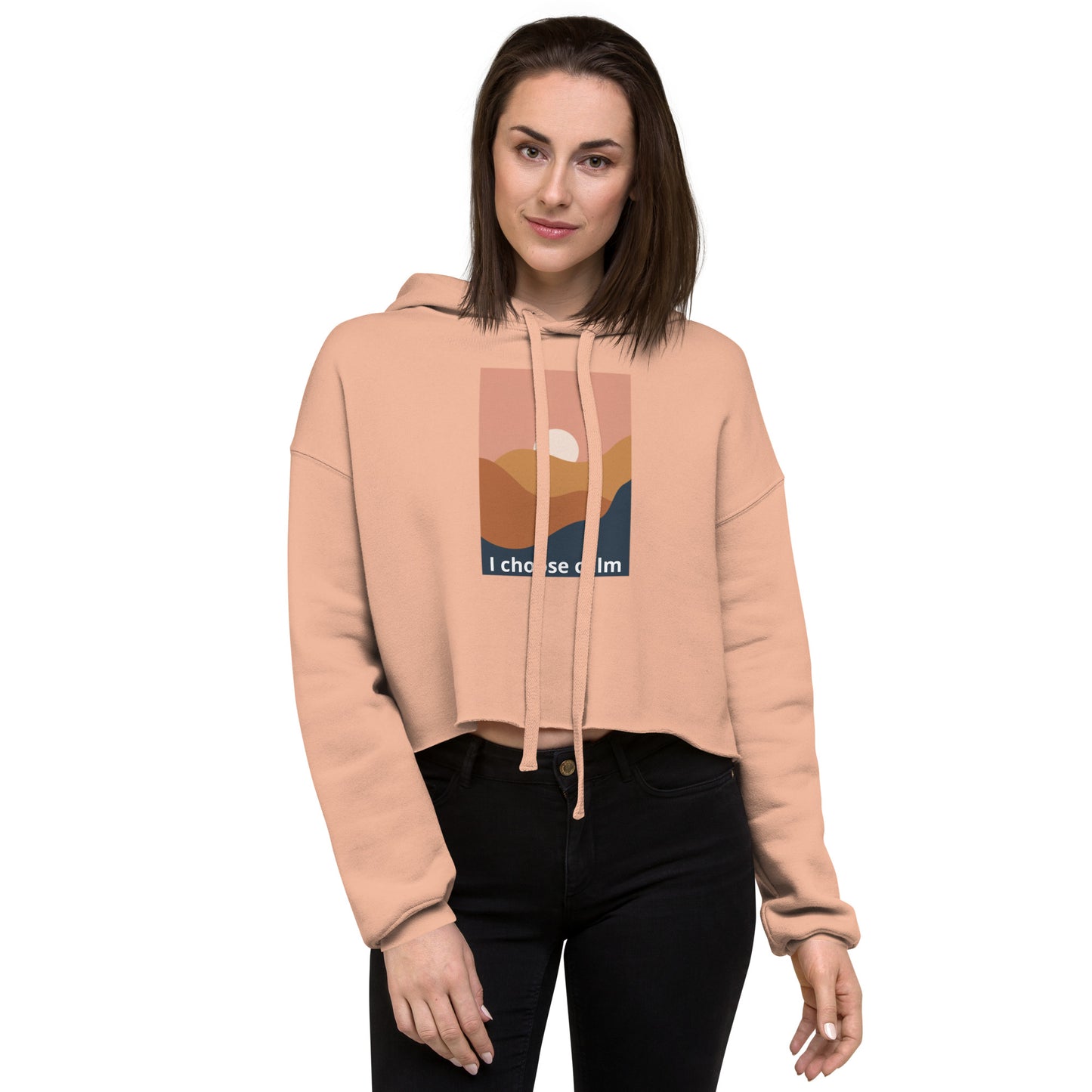 I choose calm Crop Hoodie